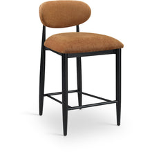 Riccio Cognac Performance Fabric Upholstered Stool