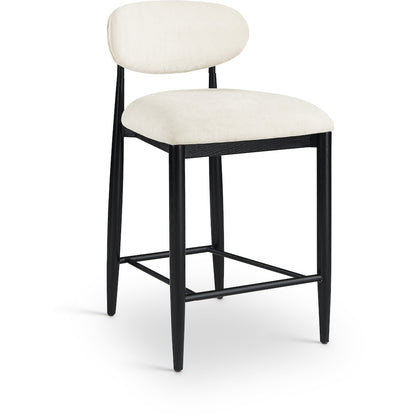 Riccio Cream Performance Fabric Upholstered Stool