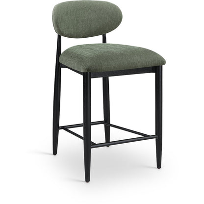 Riccio Olive Performance Fabric Upholstered Stool