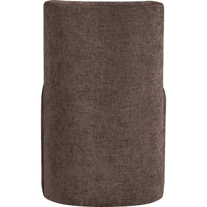 Duvina Brown Chenille Performance Fabric Upholstered Dining Chair