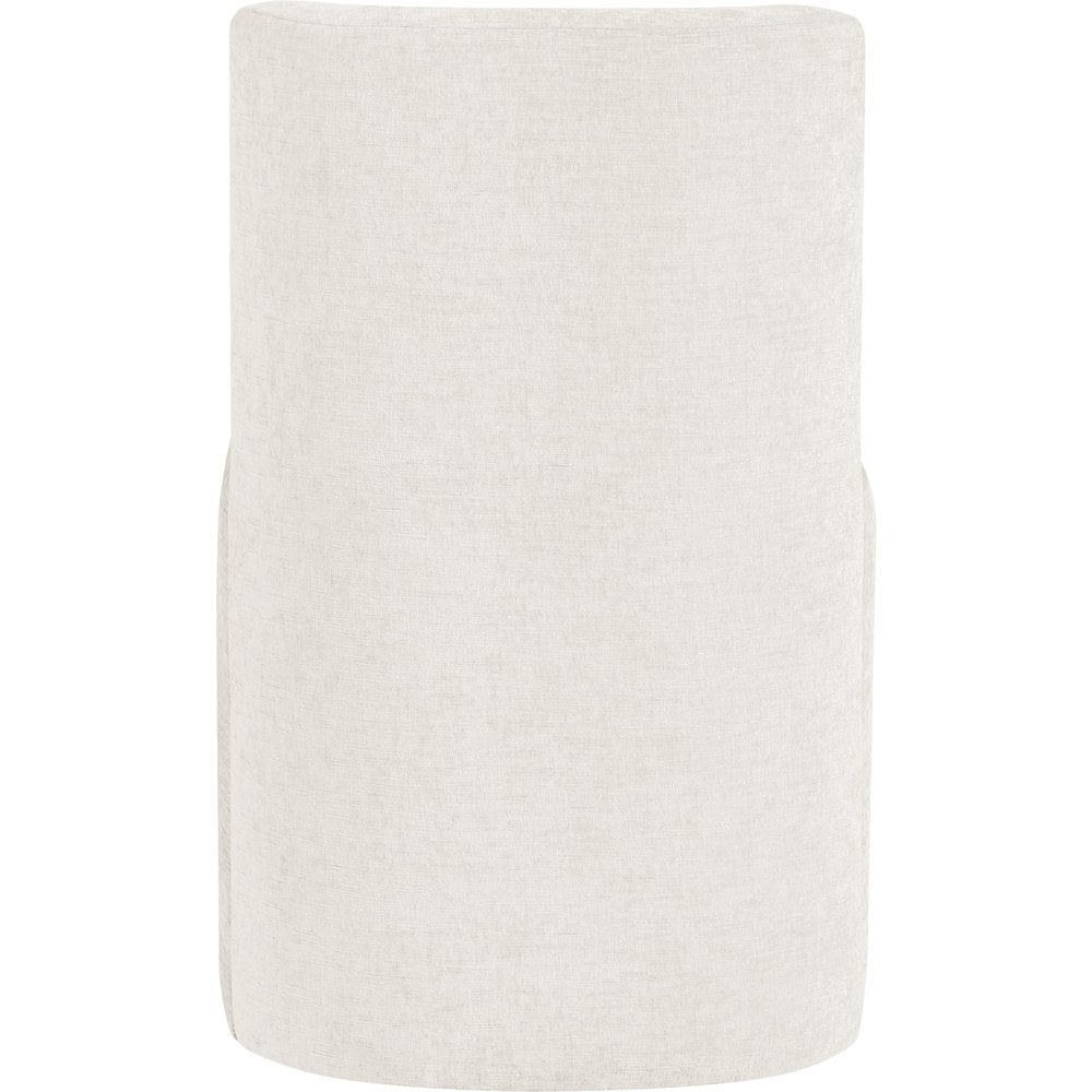 Duvina Cream Chenille Performance Fabric Upholstered Dining Chair