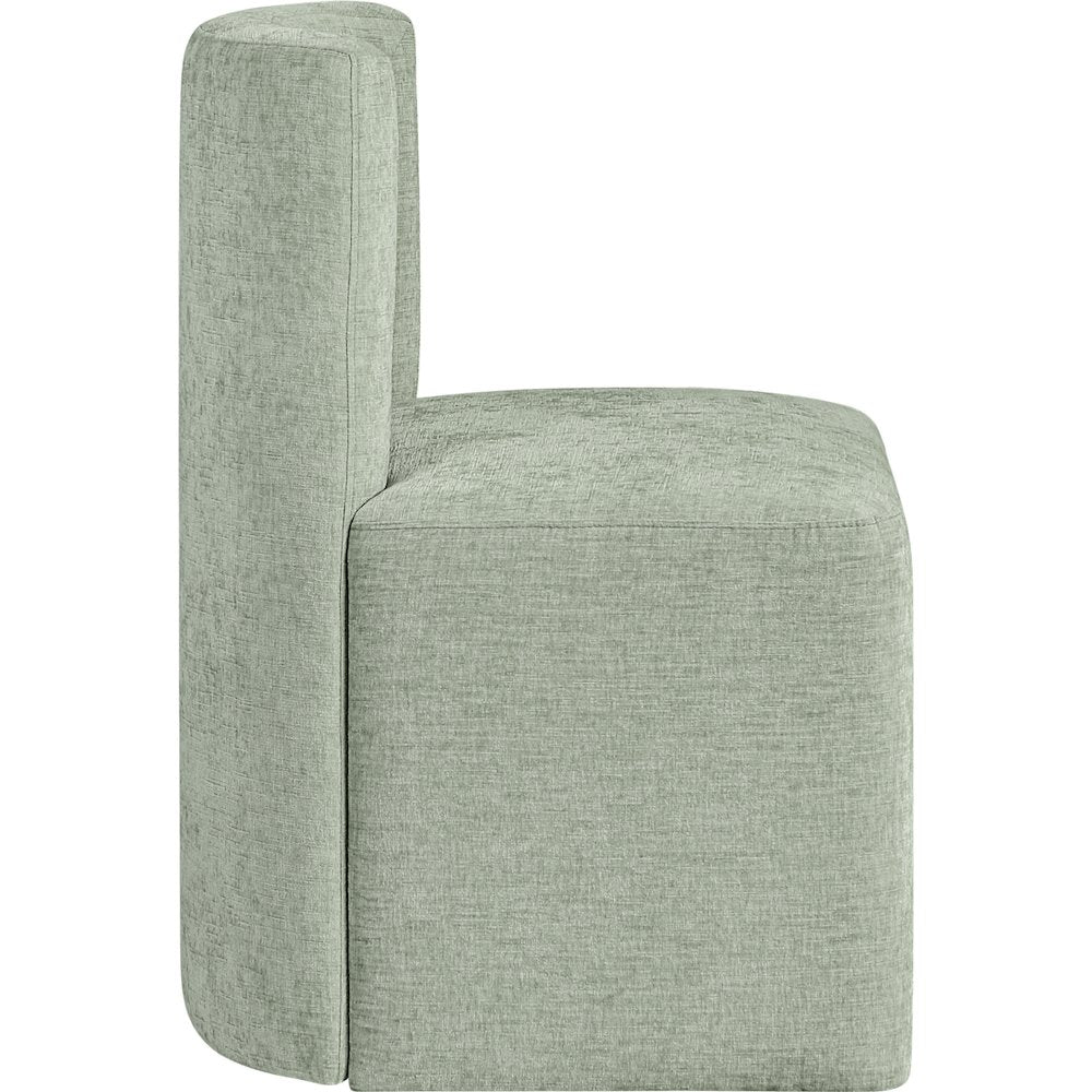 Duvina Mint Chenille Performance Fabric Upholstered Dining Chair