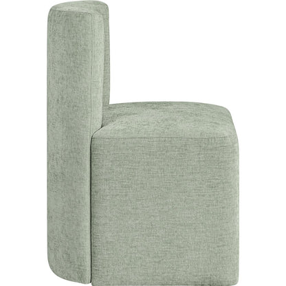 Duvina Mint Chenille Performance Fabric Upholstered Dining Chair