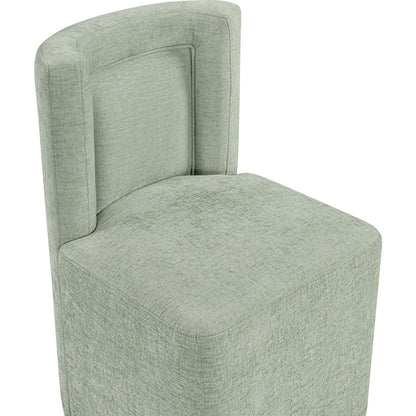 Duvina Mint Chenille Performance Fabric Upholstered Dining Chair