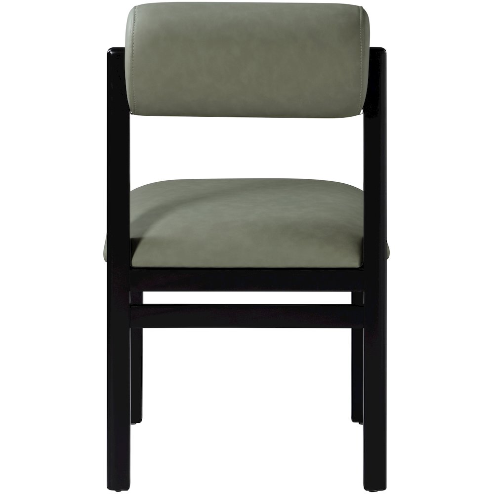 Roundhill Green Vegan Leather Upholstered Dining Chair, Set of 2