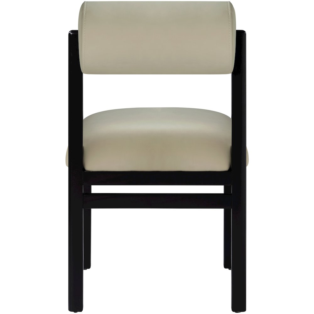 Roundhill Taupe Vegan Leather Upholstered Dining Chair, Set of 2