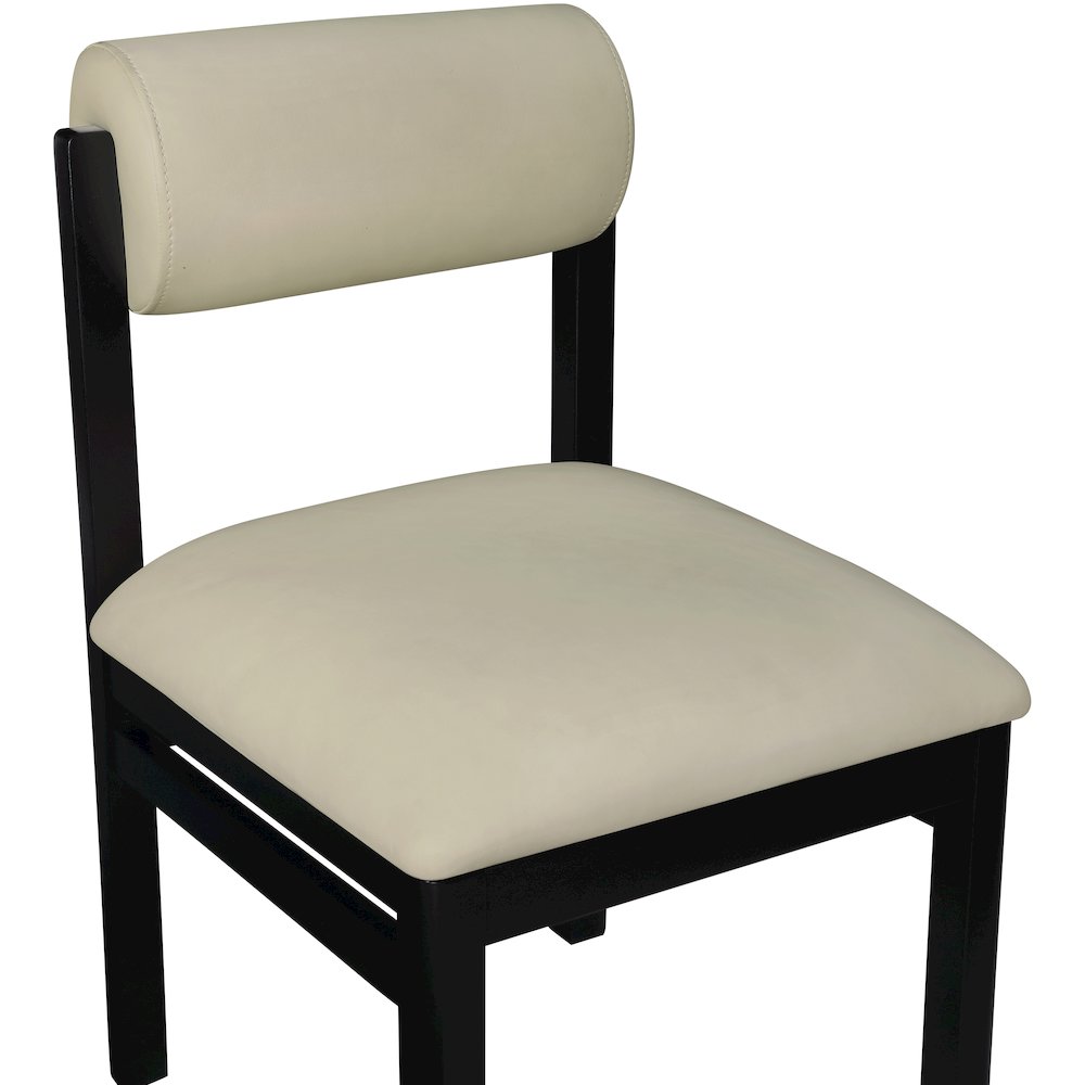 Roundhill Taupe Vegan Leather Upholstered Dining Chair, Set of 2