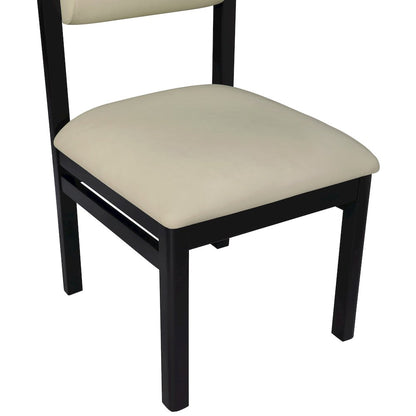 Roundhill Taupe Vegan Leather Upholstered Dining Chair, Set of 2