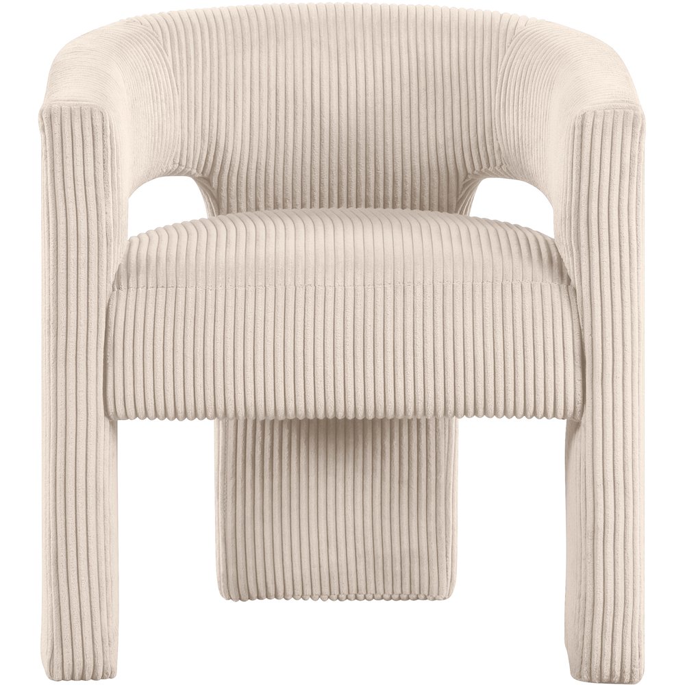 Riz Beige Corduroy Fabric Accent/Dining Chair