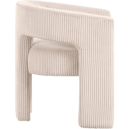 Riz Beige Corduroy Fabric Accent/Dining Chair