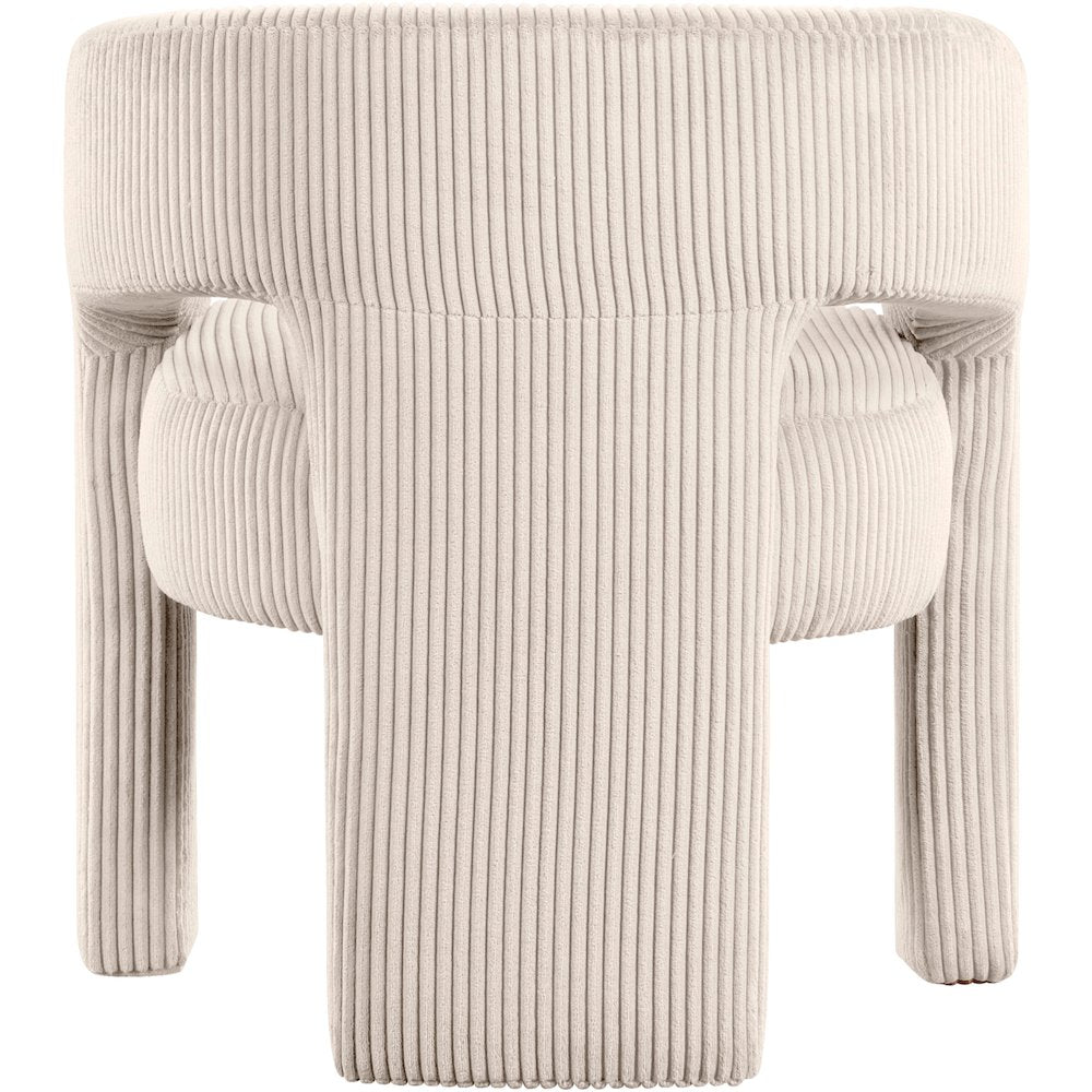 Riz Beige Corduroy Fabric Accent/Dining Chair