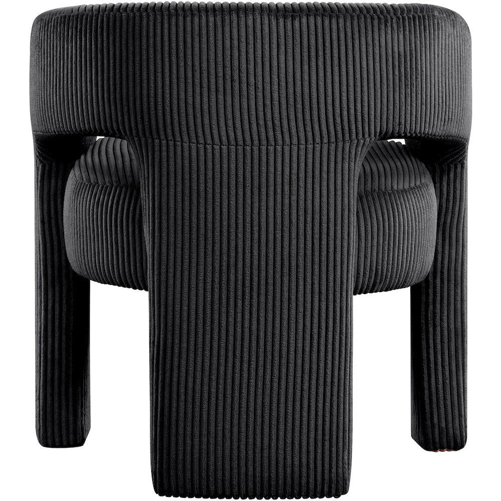 Riz Black Corduroy Fabric Accent/Dining Chair