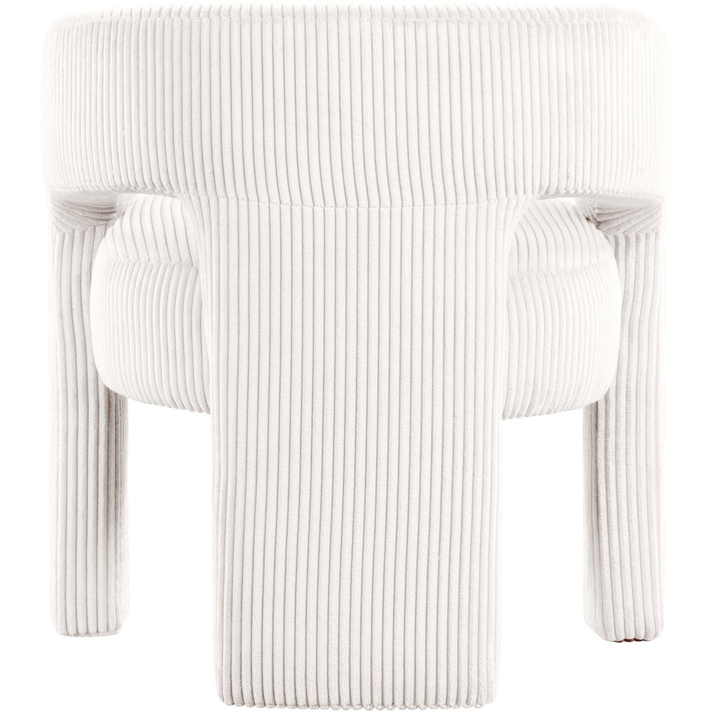 Riz Cream Corduroy Fabric Accent/Dining Chair