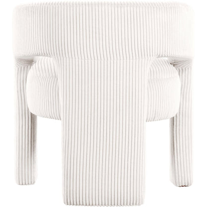Riz Cream Corduroy Fabric Accent/Dining Chair