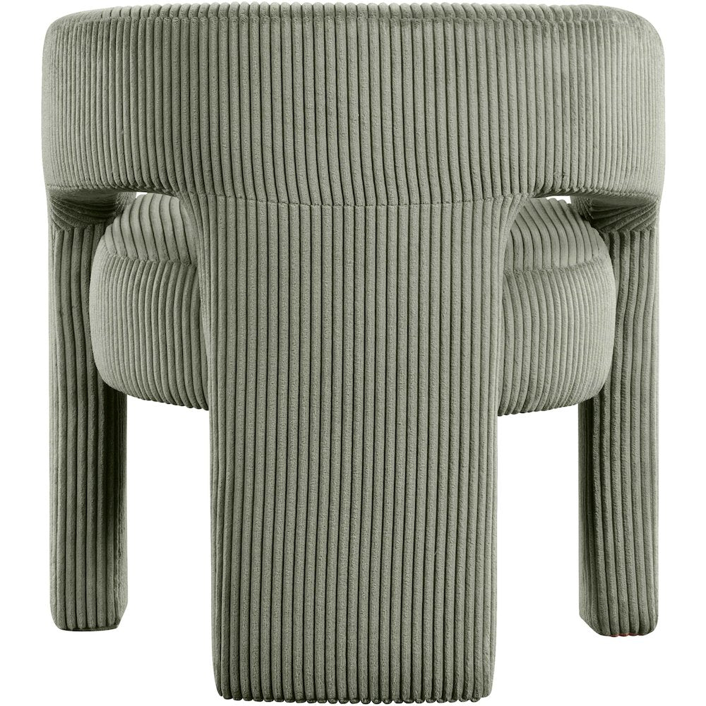 Riz Green Corduroy Fabric Accent/Dining Chair