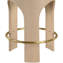 Bocceli Cognac Velvet Upholstered Counter Stool