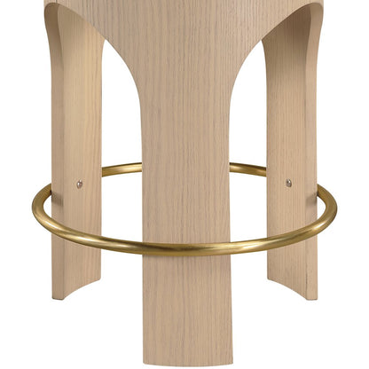 Bocceli Cognac Velvet Upholstered Counter Stool