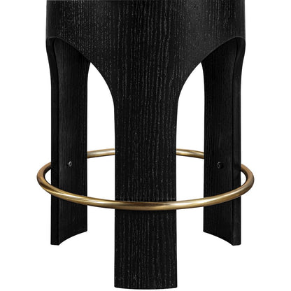 Bocceli Cognac Velvet Upholstered Counter Stool