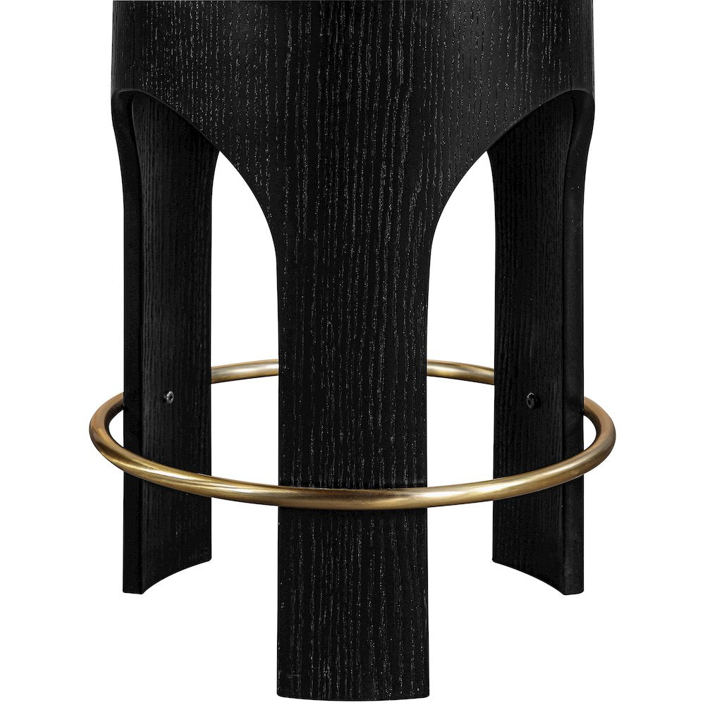 Bocceli Cream Velvet Upholstered Counter Stool