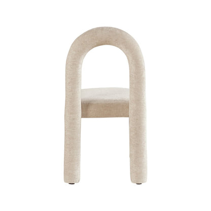 Amari Beige Chenille Fabric Dining Chair, Set of 2