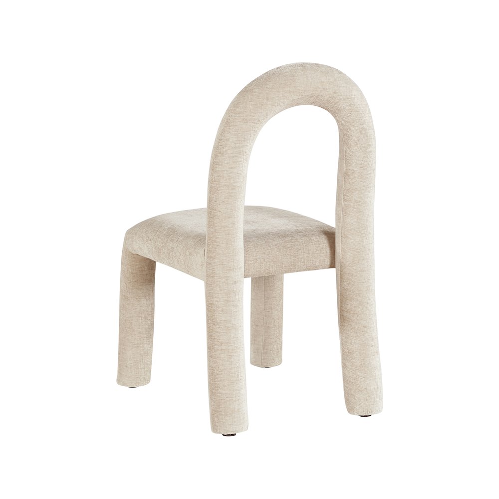 Amari Beige Chenille Fabric Dining Chair, Set of 2