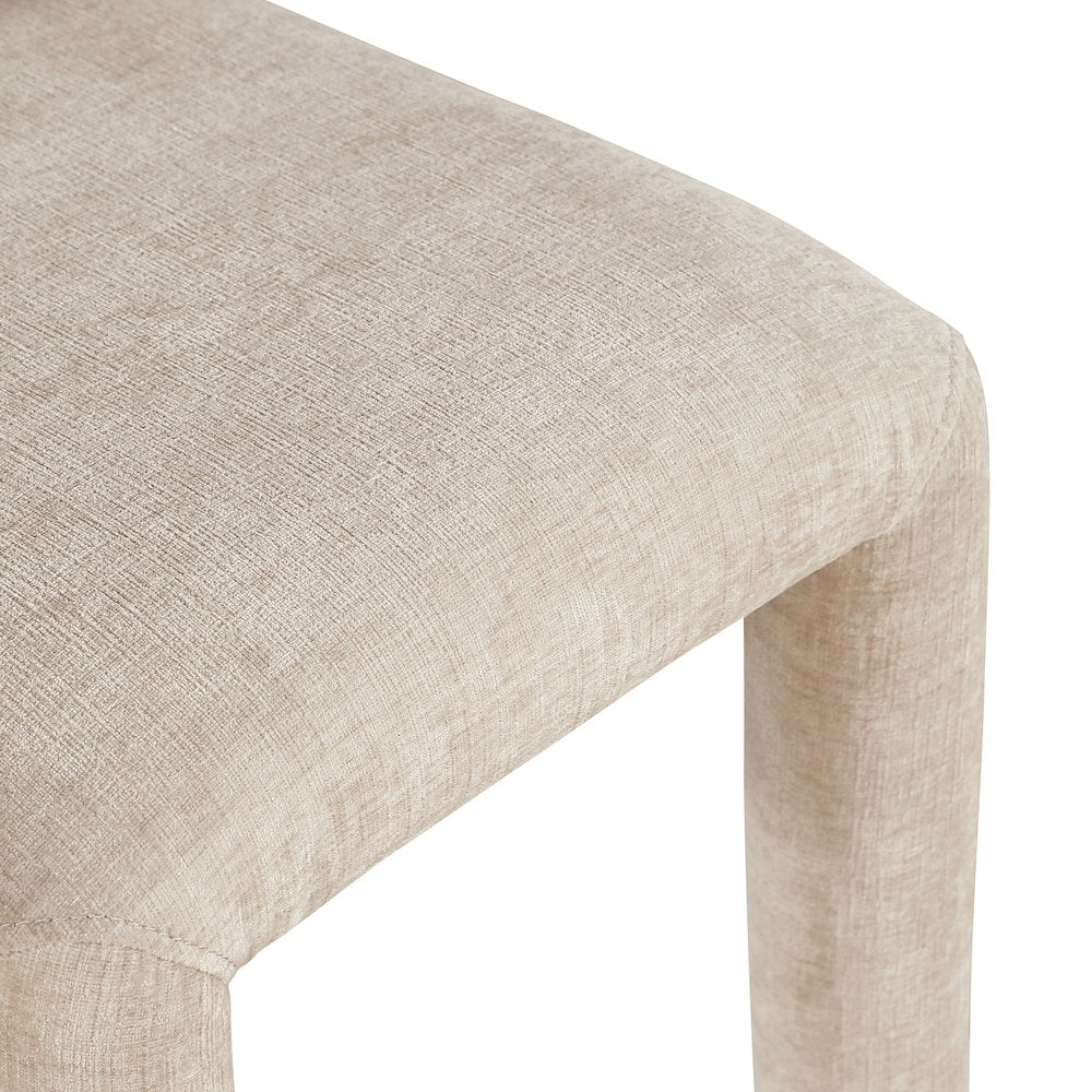 Amari Beige Chenille Fabric Dining Chair, Set of 2
