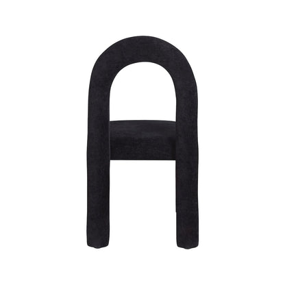 Amari Black Chenille Fabric Dining Chair, Set of 2