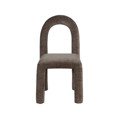 Amari Brown Chenille Fabric Dining Chair, Set of 2