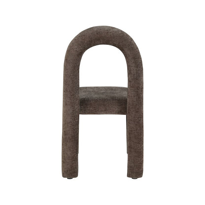 Amari Brown Chenille Fabric Dining Chair, Set of 2