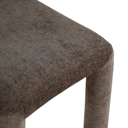 Amari Brown Chenille Fabric Dining Chair, Set of 2