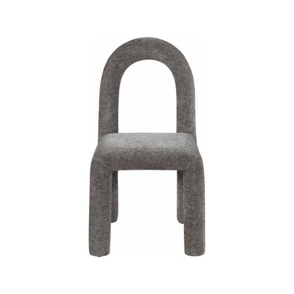 Amari Grey Chenille Fabric Dining Chair, Set of 2