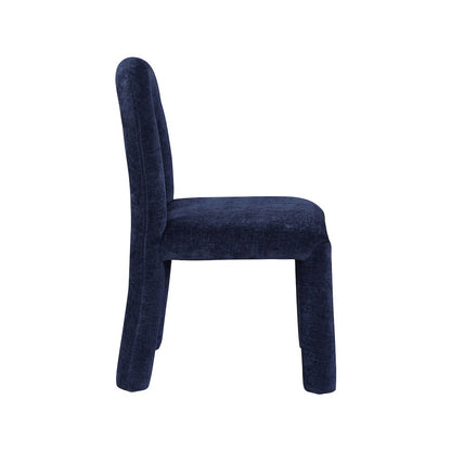 Amari Navy Chenille Fabric Dining Chair, Set of 2