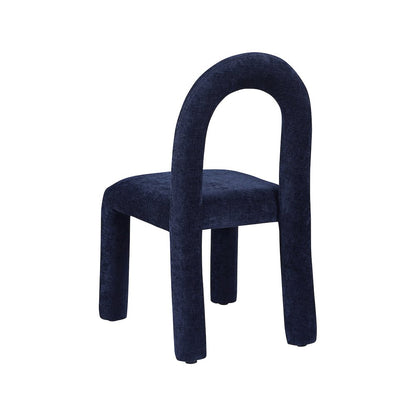 Amari Navy Chenille Fabric Dining Chair, Set of 2