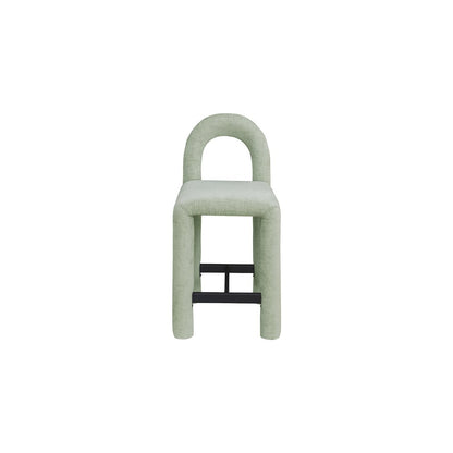 Amari Mint Chenille Fabric Stool