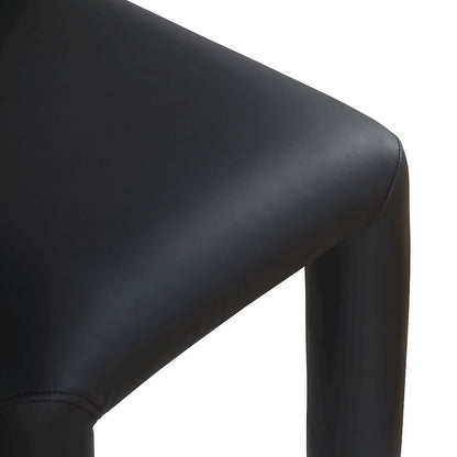 Amari Black Vegan Leather Dining Chair, Set of 2