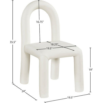 Amari Cream Vegan Leather Dining Chair, Set of 2