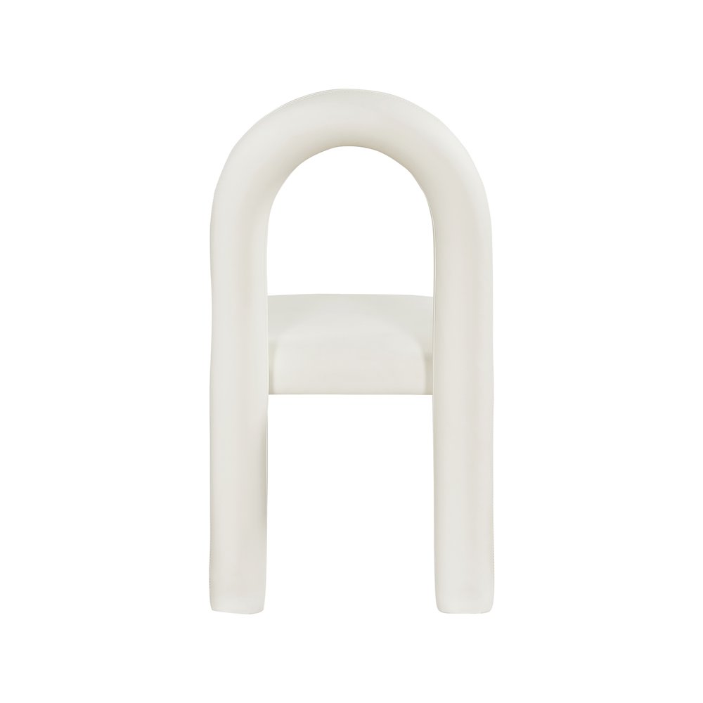 Amari Cream Vegan Leather Dining Chair, Set of 2
