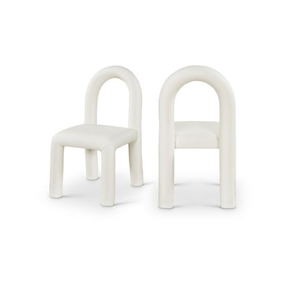 Amari Cream Vegan Leather Dining Chair, Set of 2