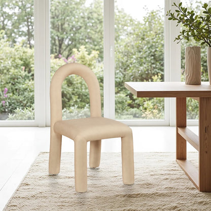 Amari Tan Vegan Leather Dining Chair, Set of 2