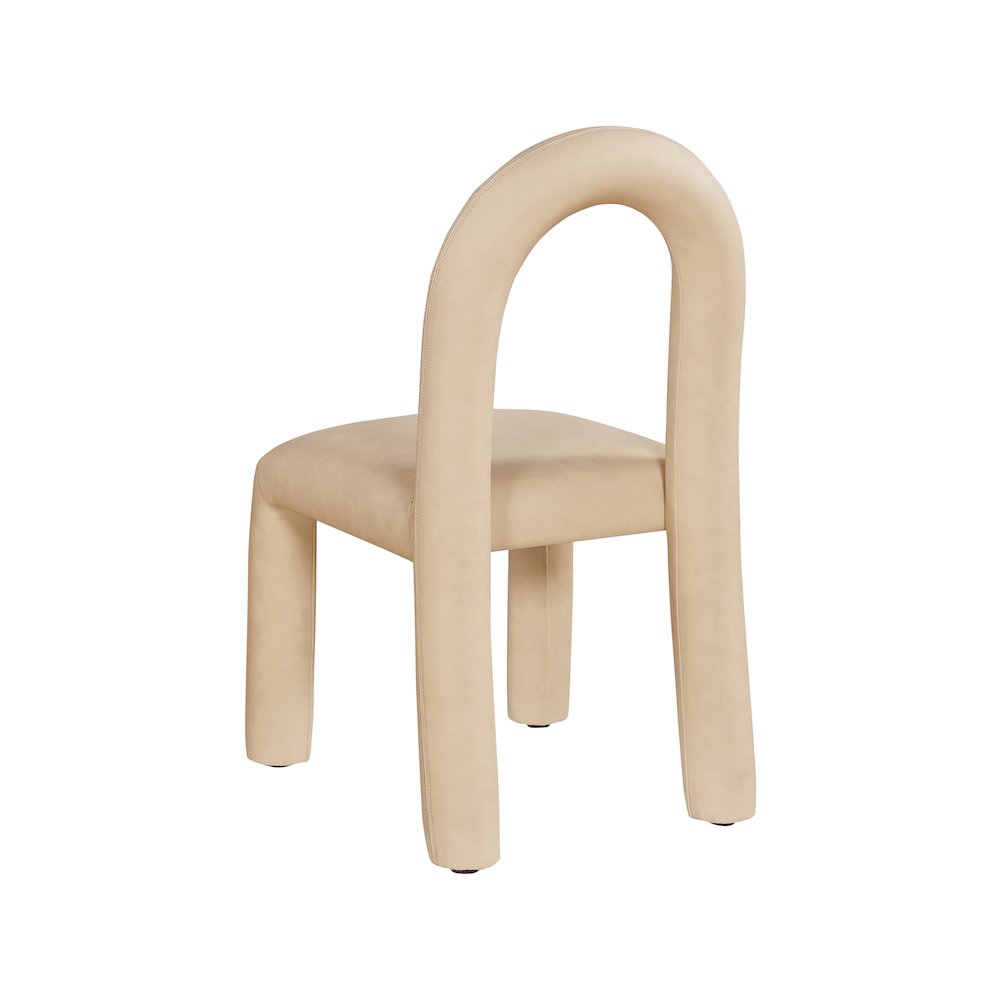 Amari Tan Vegan Leather Dining Chair, Set of 2