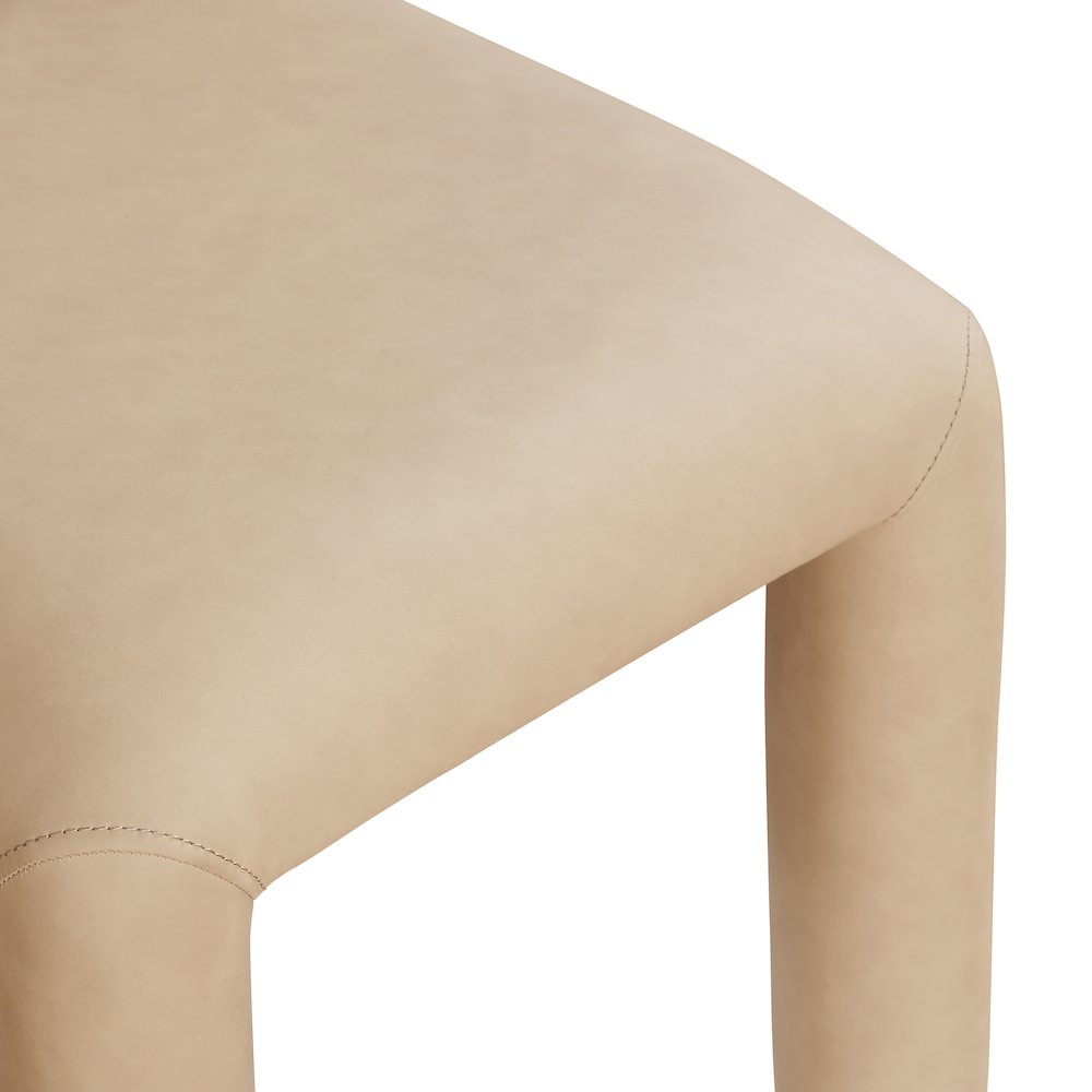 Amari Tan Vegan Leather Dining Chair, Set of 2