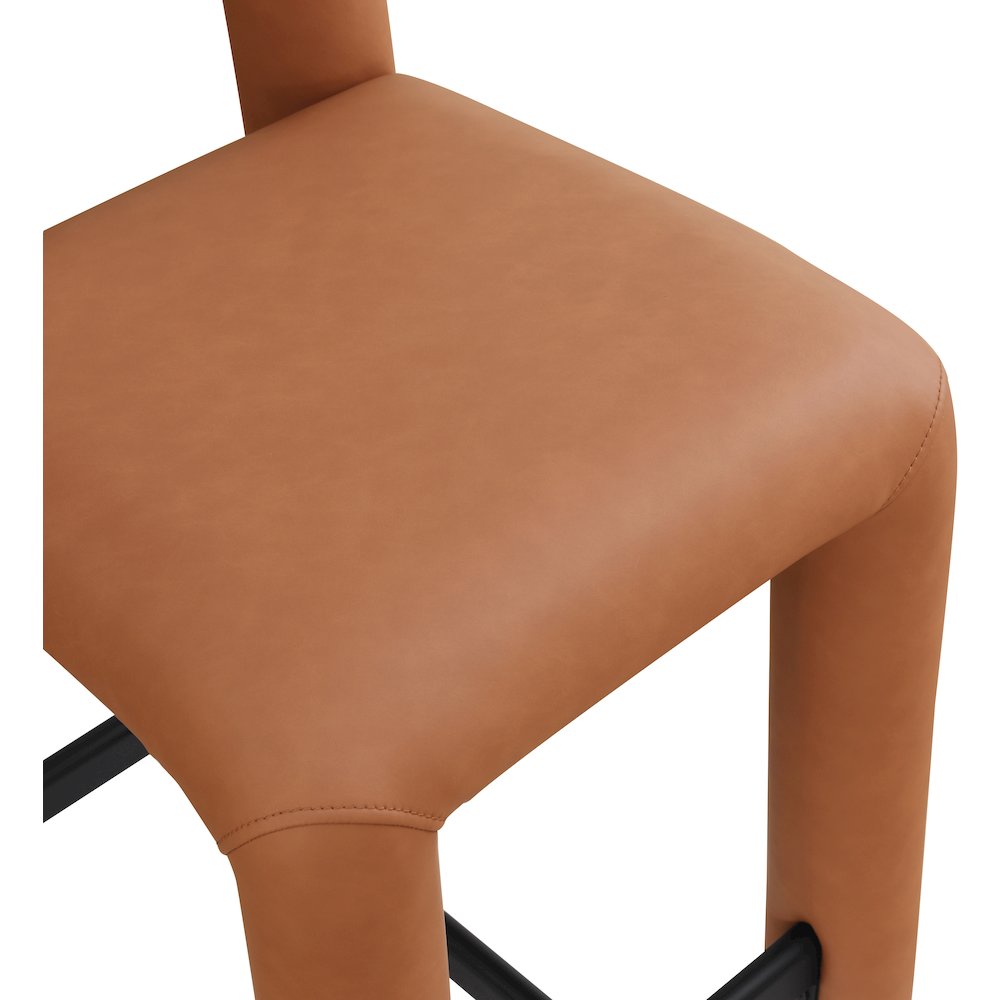 Amari Cognac Vegan Leather Stool