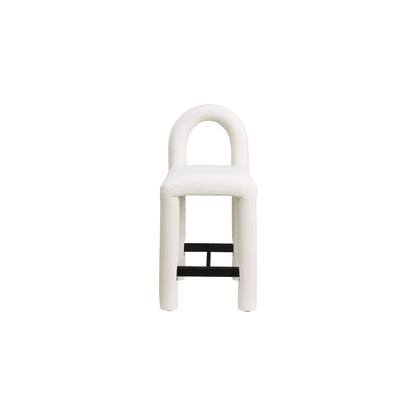 Amari Cream Vegan Leather Stool