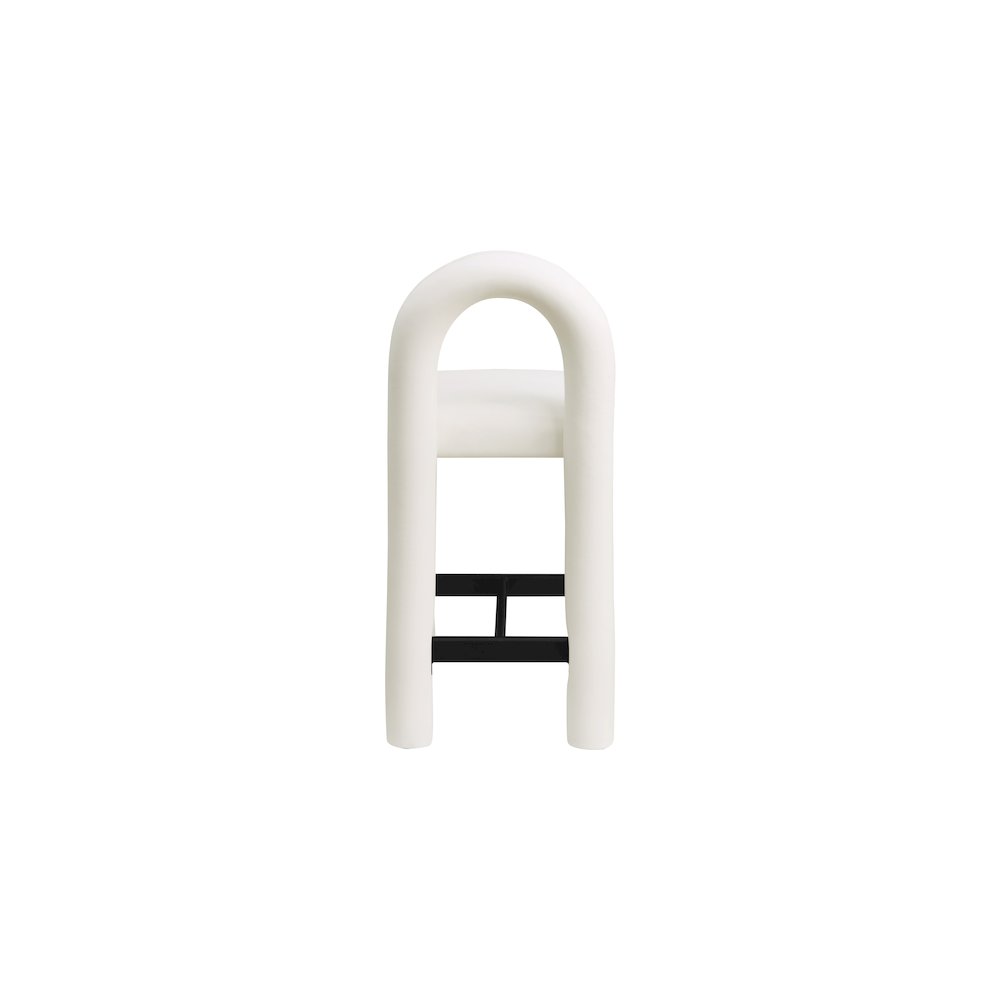 Amari Cream Vegan Leather Stool