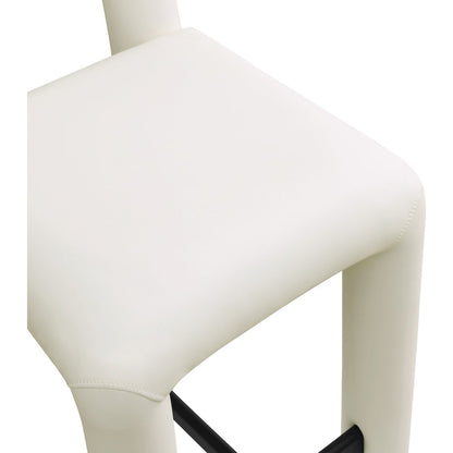 Amari Cream Vegan Leather Stool
