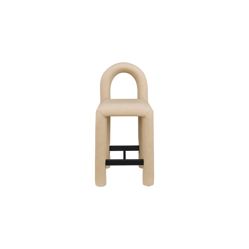 Amari Tan Vegan Leather Stool