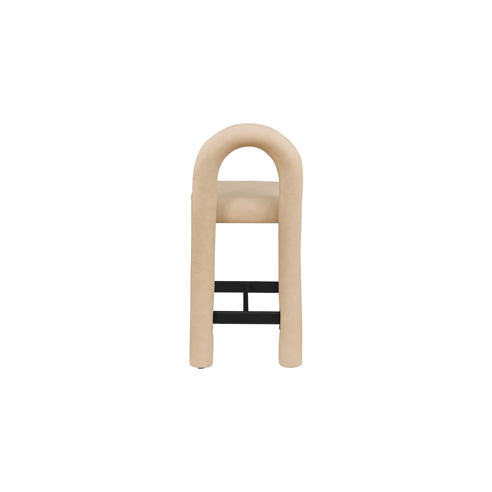 Amari Tan Vegan Leather Stool