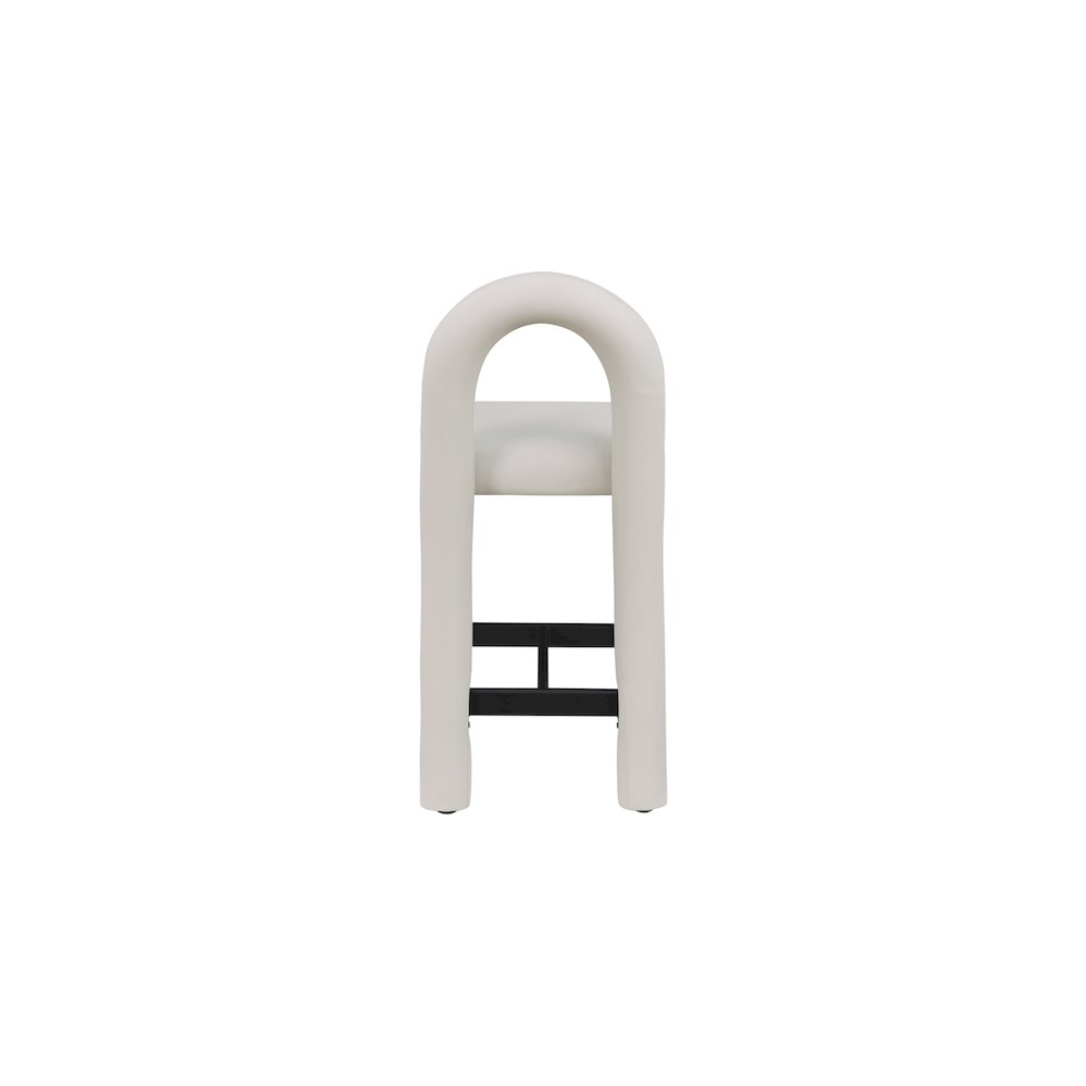 Amari Taupe Vegan Leather Stool