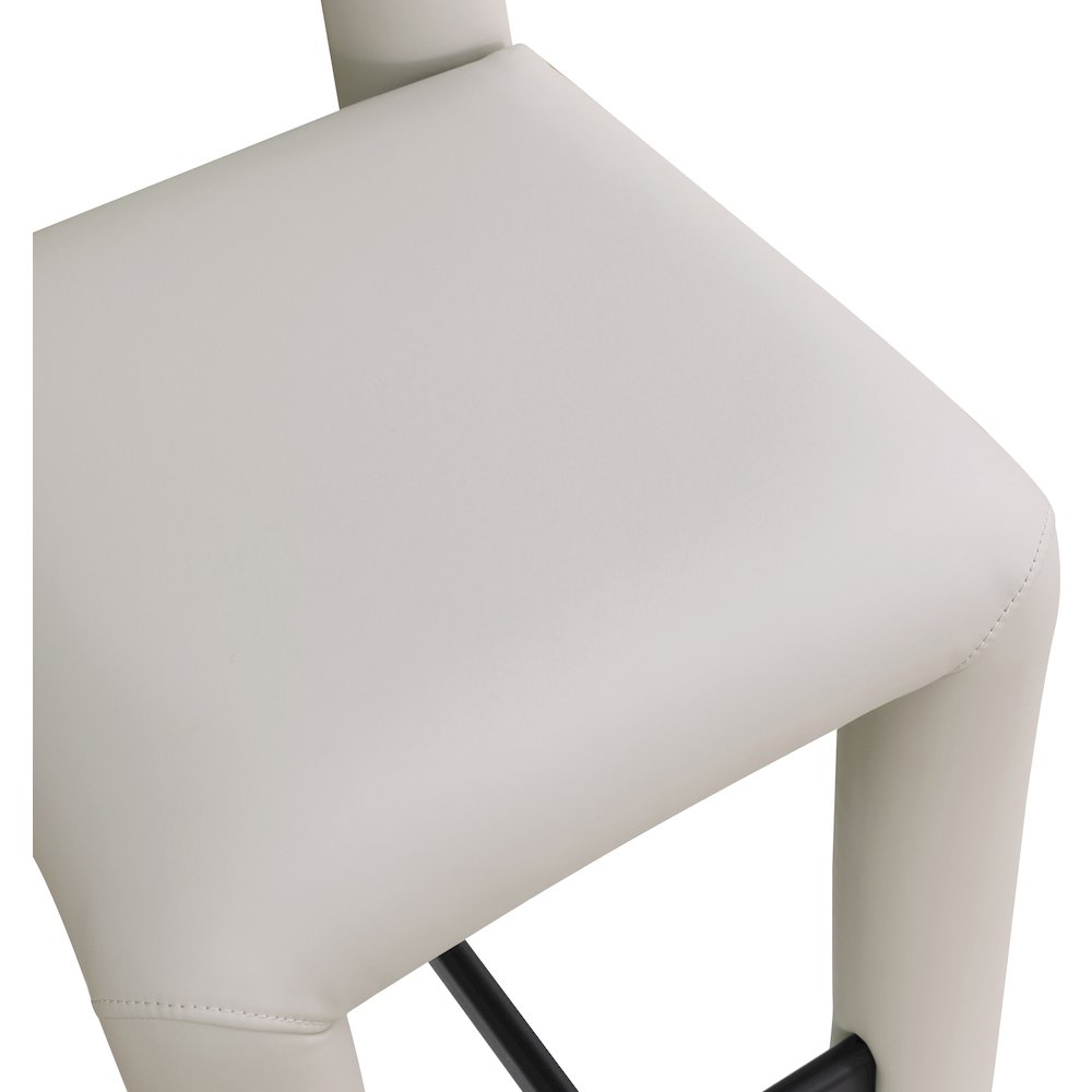 Amari Taupe Vegan Leather Stool