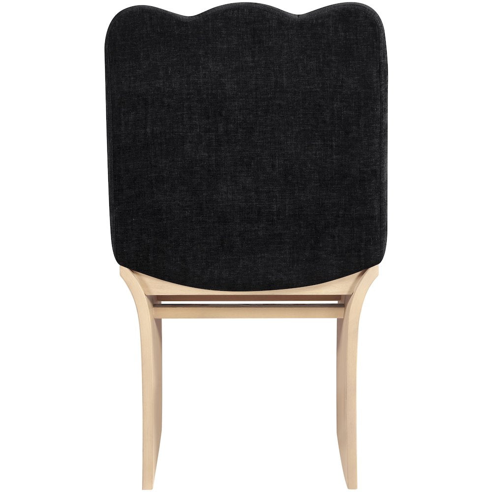 Shaw Black Chenille Fabric Upholstered Dining Chair